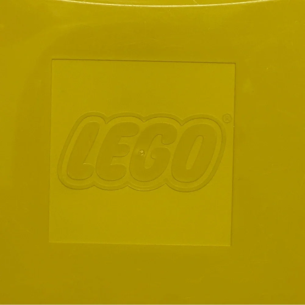 LEGO Storage Case Yellow Hard Plastic Latching Storage Empty Box Divider